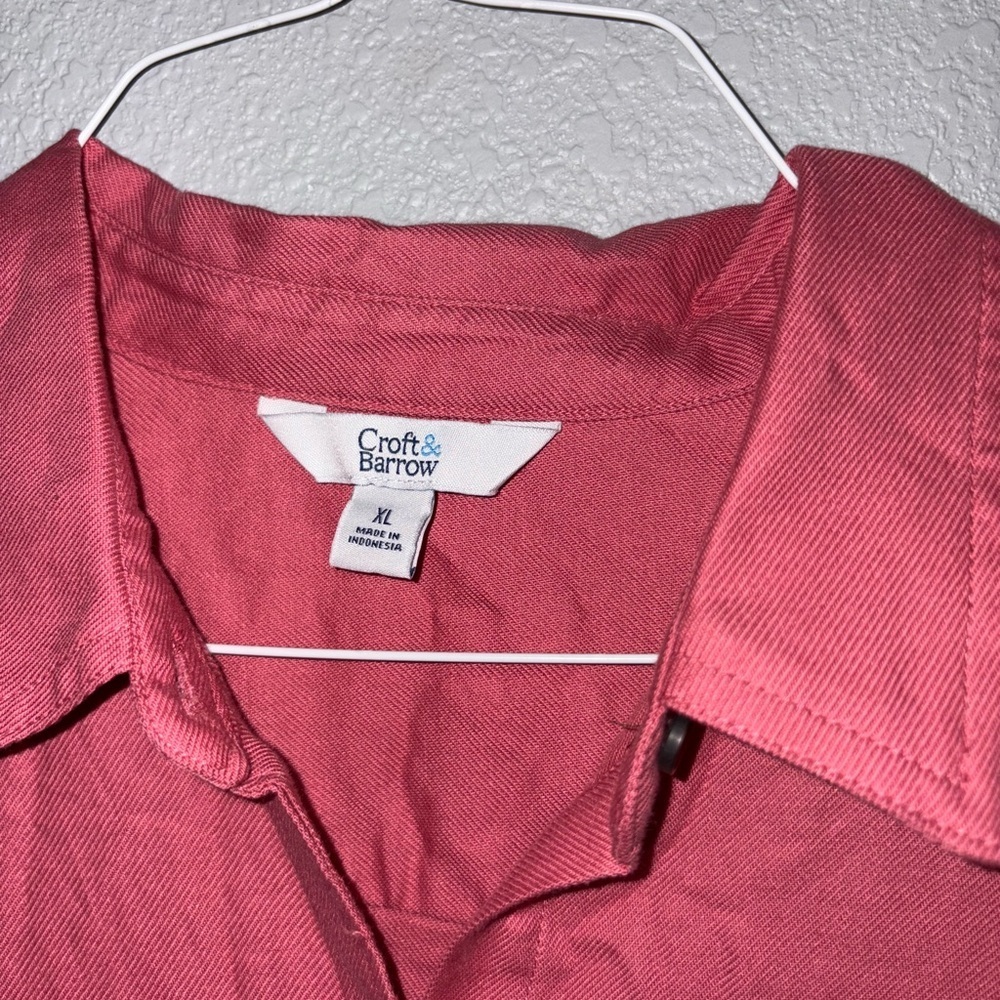 Croft & Barrow Pink Collared Shirt - Picture 2 of 3